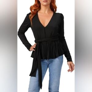 Rebecca Taylor Peplum Wrap Top